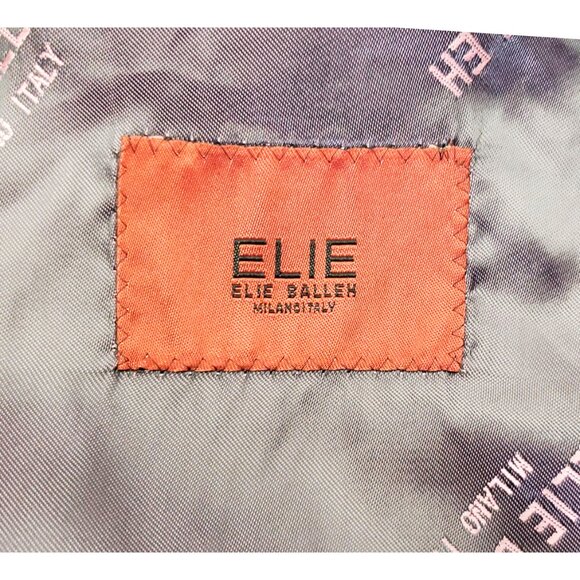 Elie Balleh Mens Grey Chalk Stripe Single Button Sport Coat Blazer Jacket XXL - Picture 6 of 9